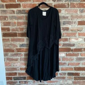Free People flowy black shirt size small